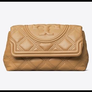 Tory Burch Tan Fleming Clutch